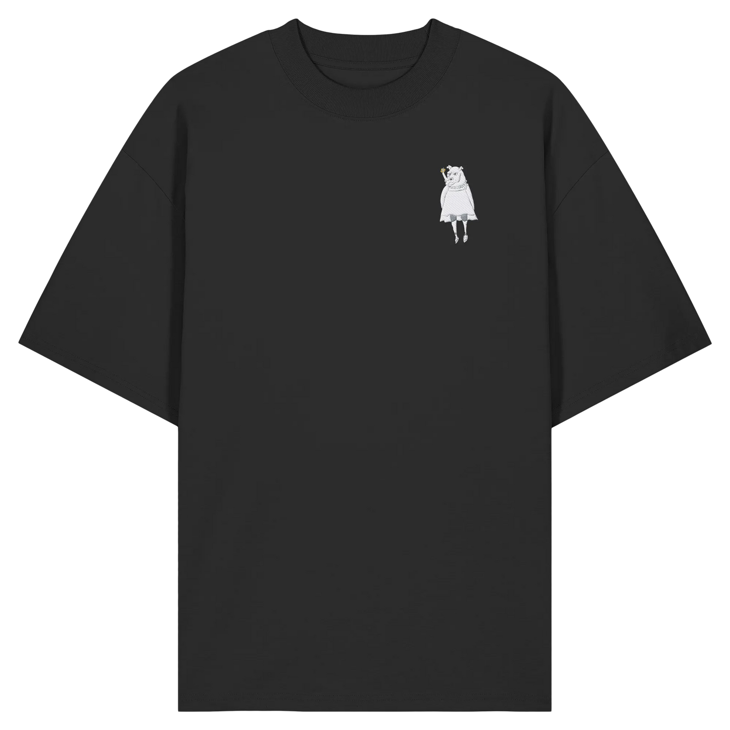 Rhino Embroidery - Organic Oversize Shirt (Stick)