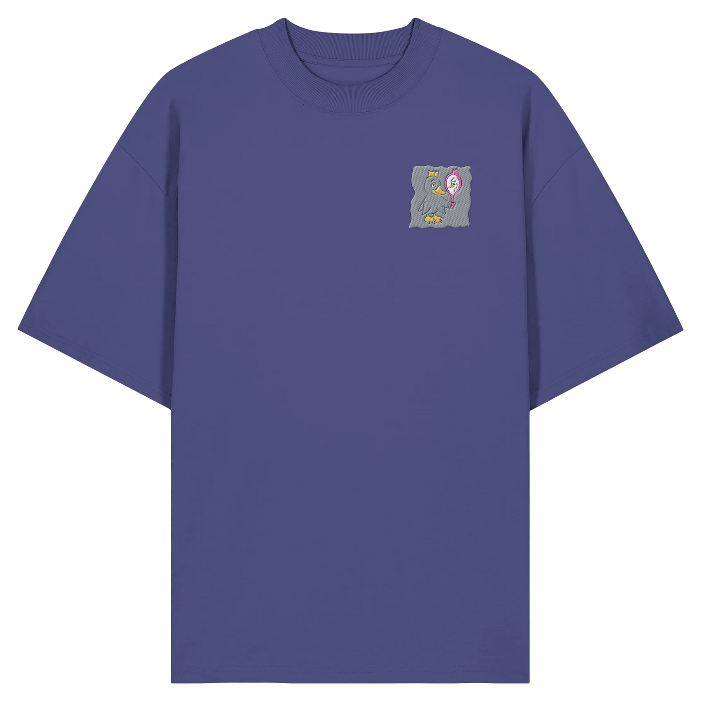 too Narcissist to care/ Embroidery - Organic Oversize Shirt (Stick)