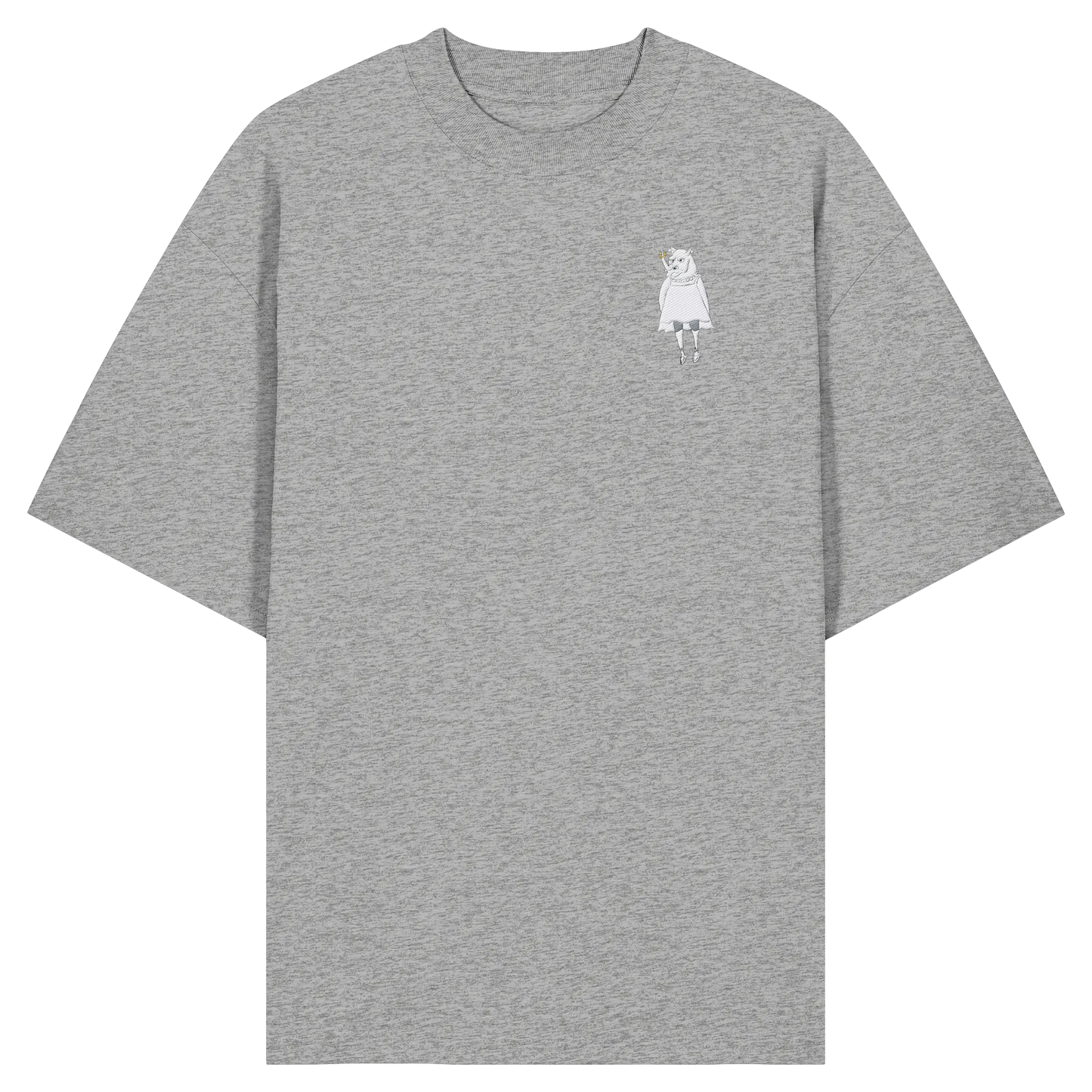 Rhino Embroidery - Organic Oversize Shirt (Stick)