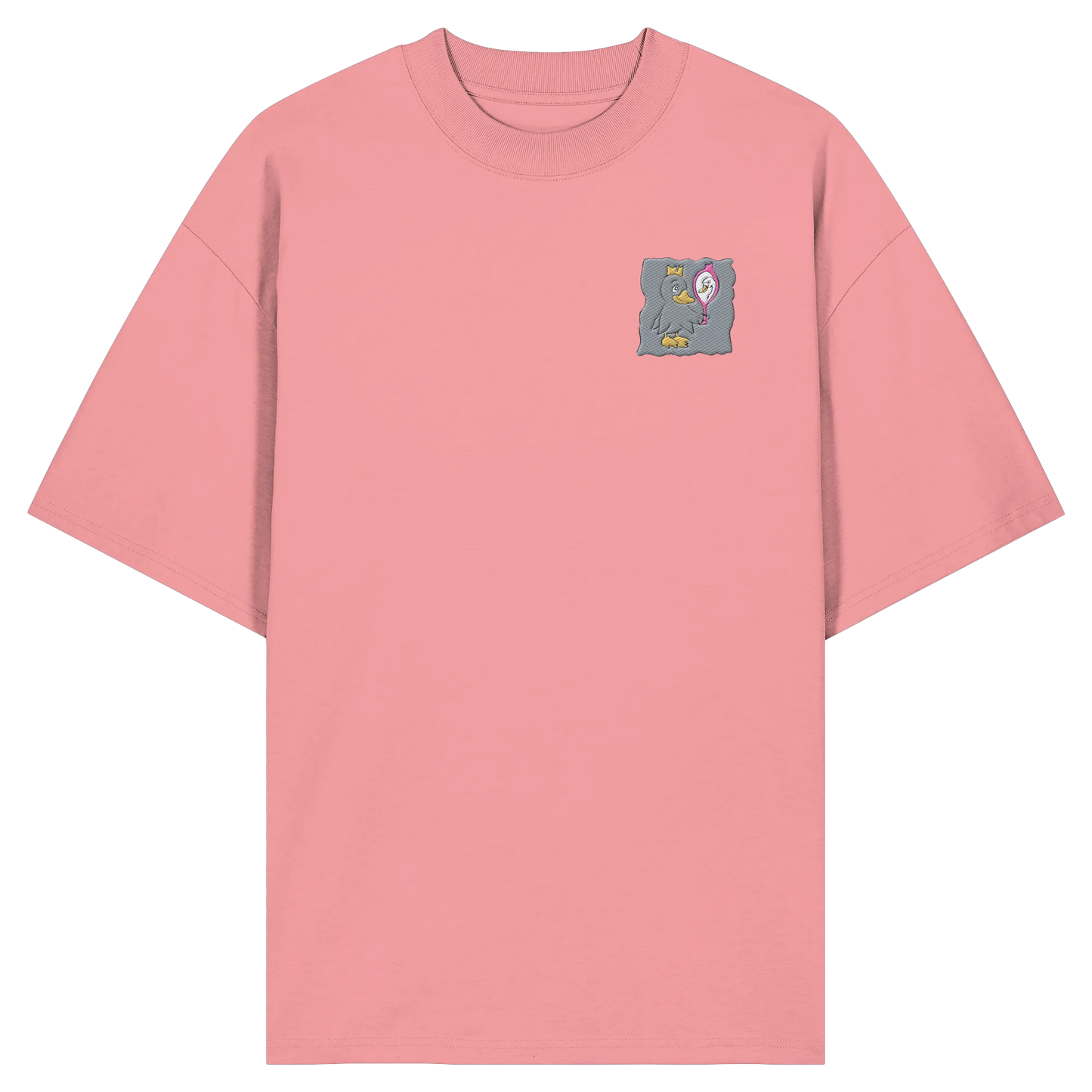 too Narcissist to care/ Embroidery - Organic Oversize Shirt (Stick)