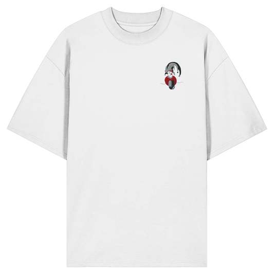 Blue Clown Embroidery - Organic Oversize Shirt (Stick)