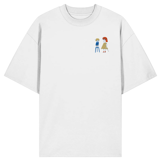 Grandma Embroidery - Organic Oversize Shirt (Stick)