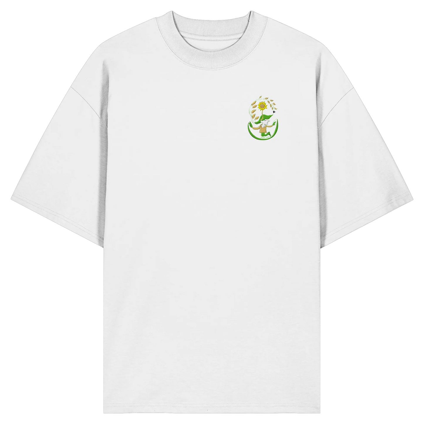 Hooded hope embroidery - Organic Oversize Shirt (Stick)