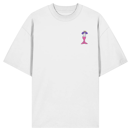 Mermaid Embroidery - Organic Oversize Shirt (Stick)