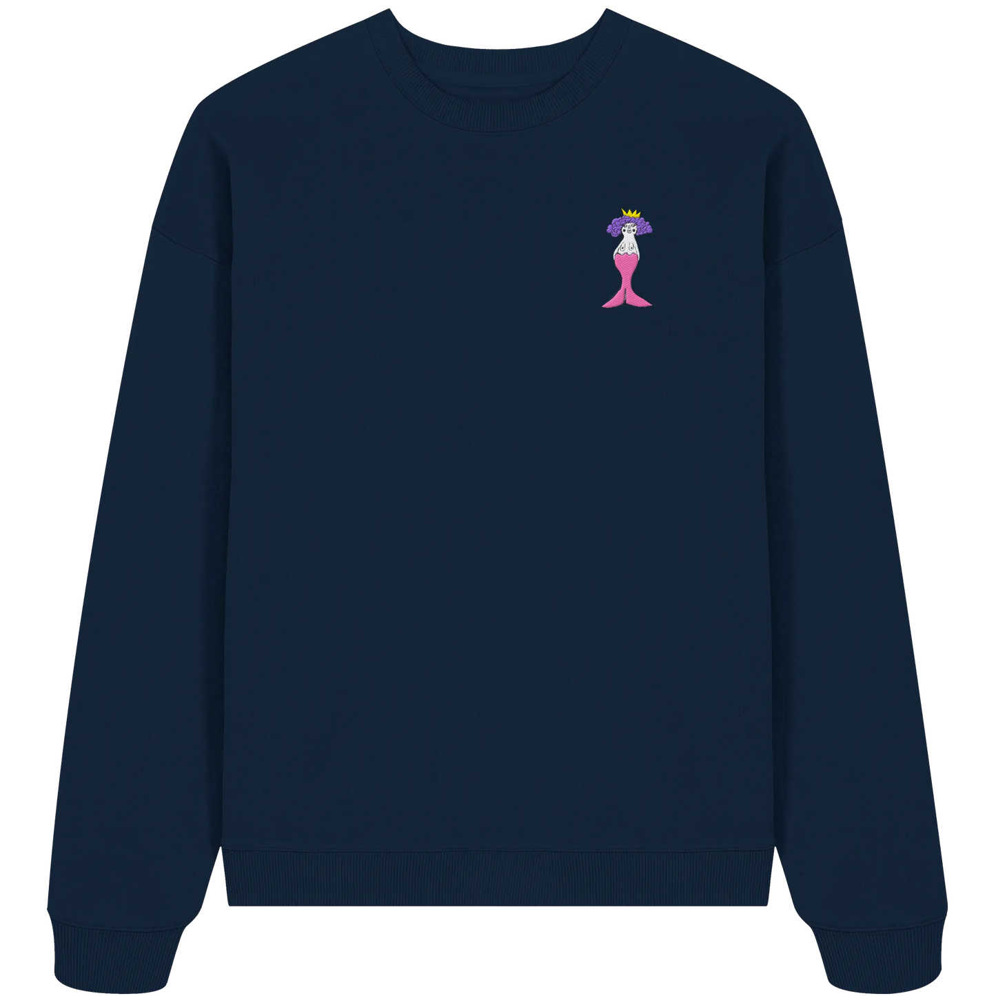 Mermaid Embroidered - Organic Oversize Sweatshirt