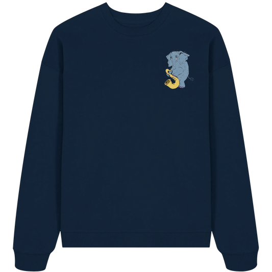 A sad Elephant  - Organic Oversize Sweatshirt
