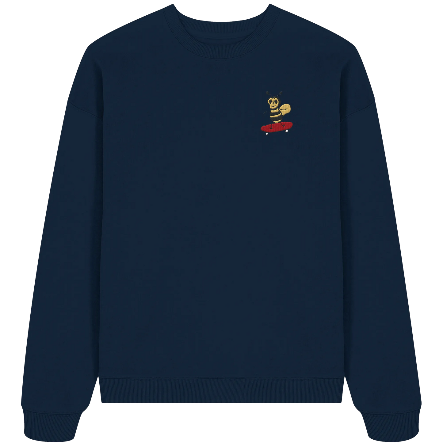 Rolling Bee Embroidered - Organic Oversize Sweatshirt