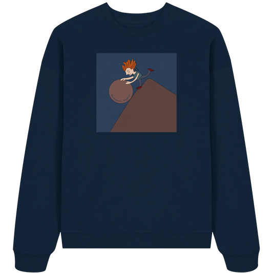 workaholic Sisyphus - Organic Oversize Sweatshirt
