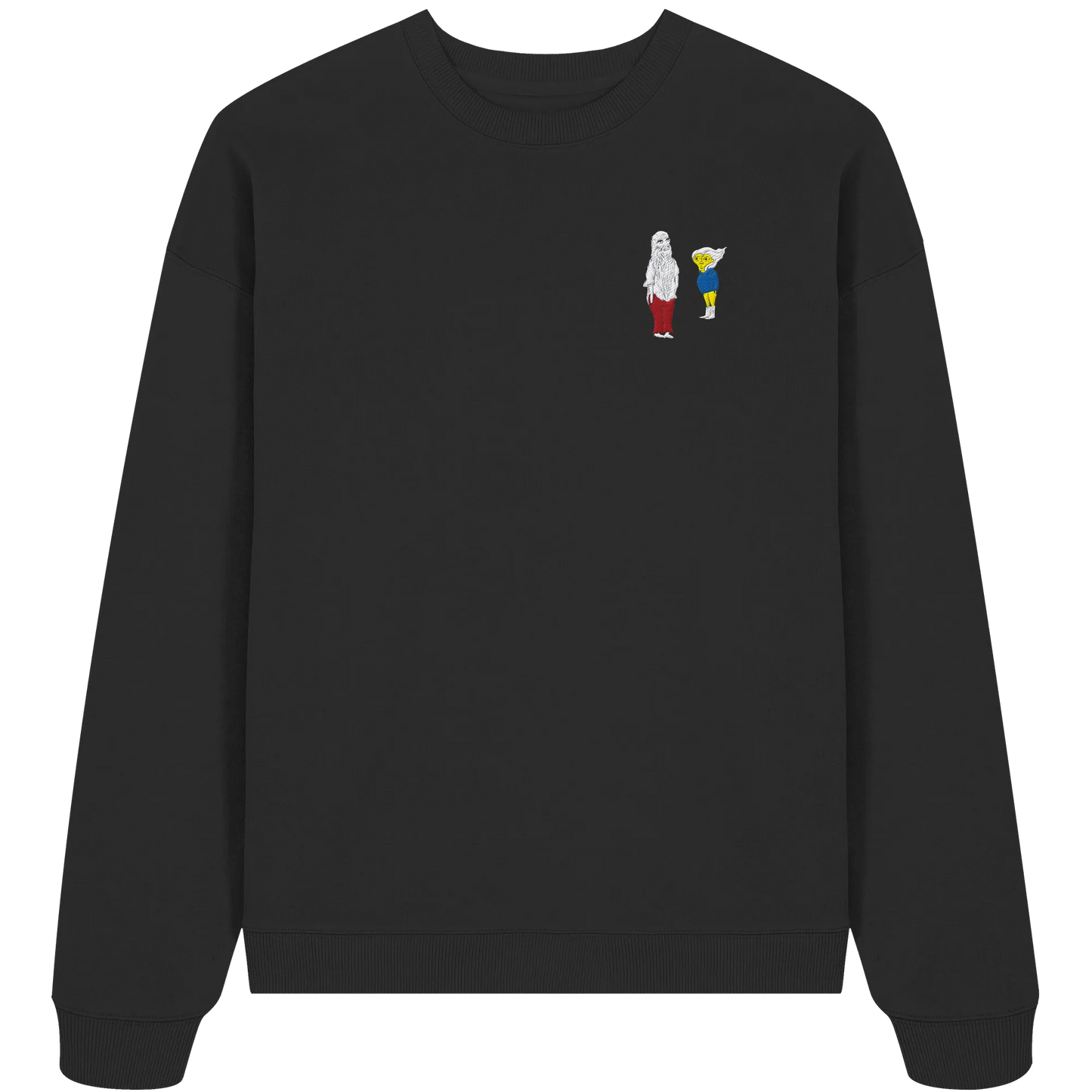 Darwin Embroidery - Organic Oversize Sweatshirt (Stick)