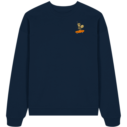Rolling Bee - Organic Oversize Sweatshirt (Stick)