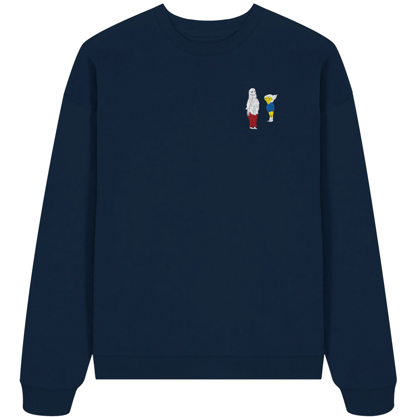 Darwin Embroidery - Organic Oversize Sweatshirt (Stick)