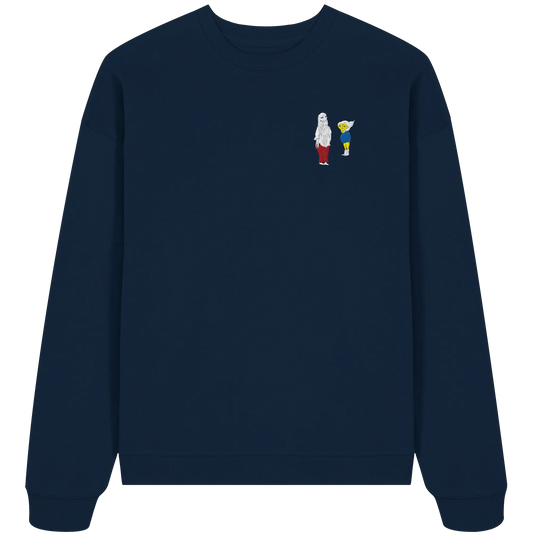 Darwin Embroidery - Organic Oversize Sweatshirt (Stick)