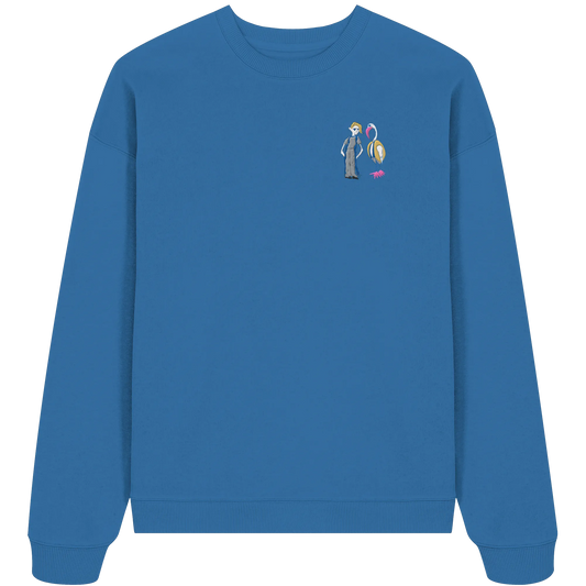 The Boy and the Heron Embroidery - Organic Oversize Sweatshirt (Stick)