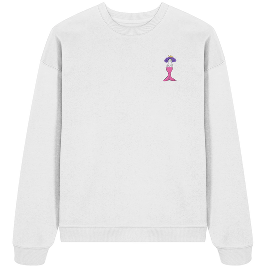 Mermaid Embroidery - Organic Oversize Sweatshirt (Stick)