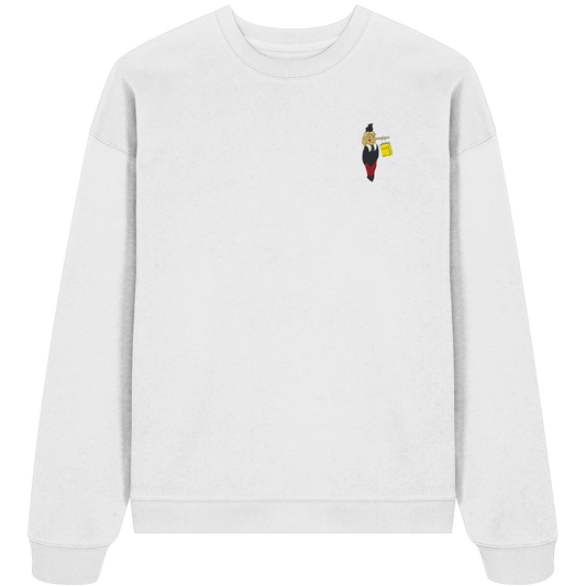 Pinocchio Embroidery - Organic Oversize Sweatshirt (Stick)