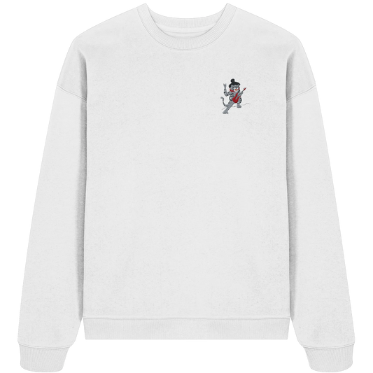 rockstar embroidery - Organic Oversize Sweatshirt (Stick)