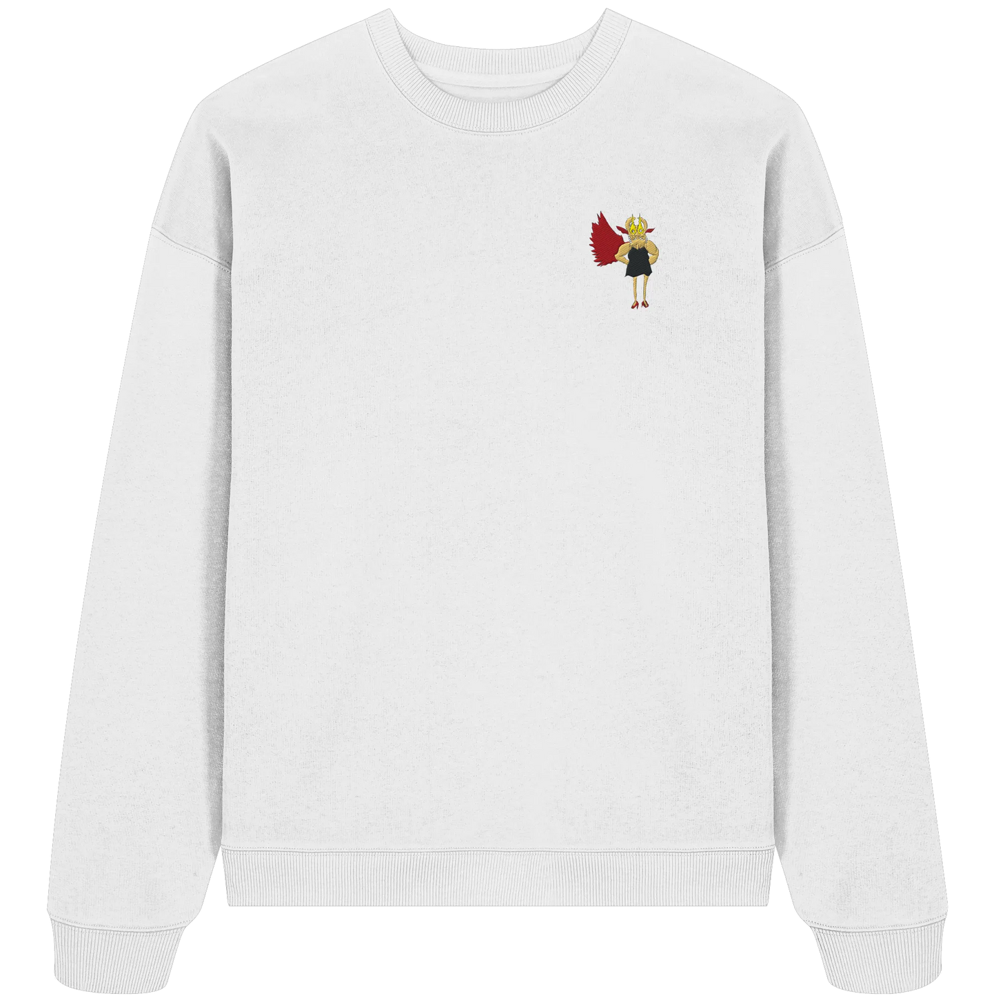 Anger Alchemist Embroidery - Organic Oversize Sweatshirt (Stick)