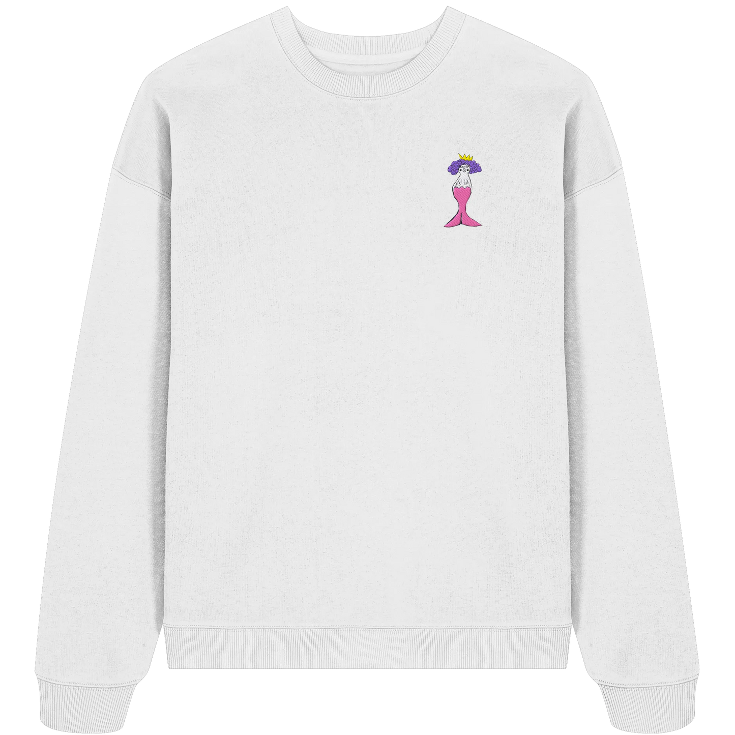 Mermaid Embroidered - Organic Oversize Sweatshirt