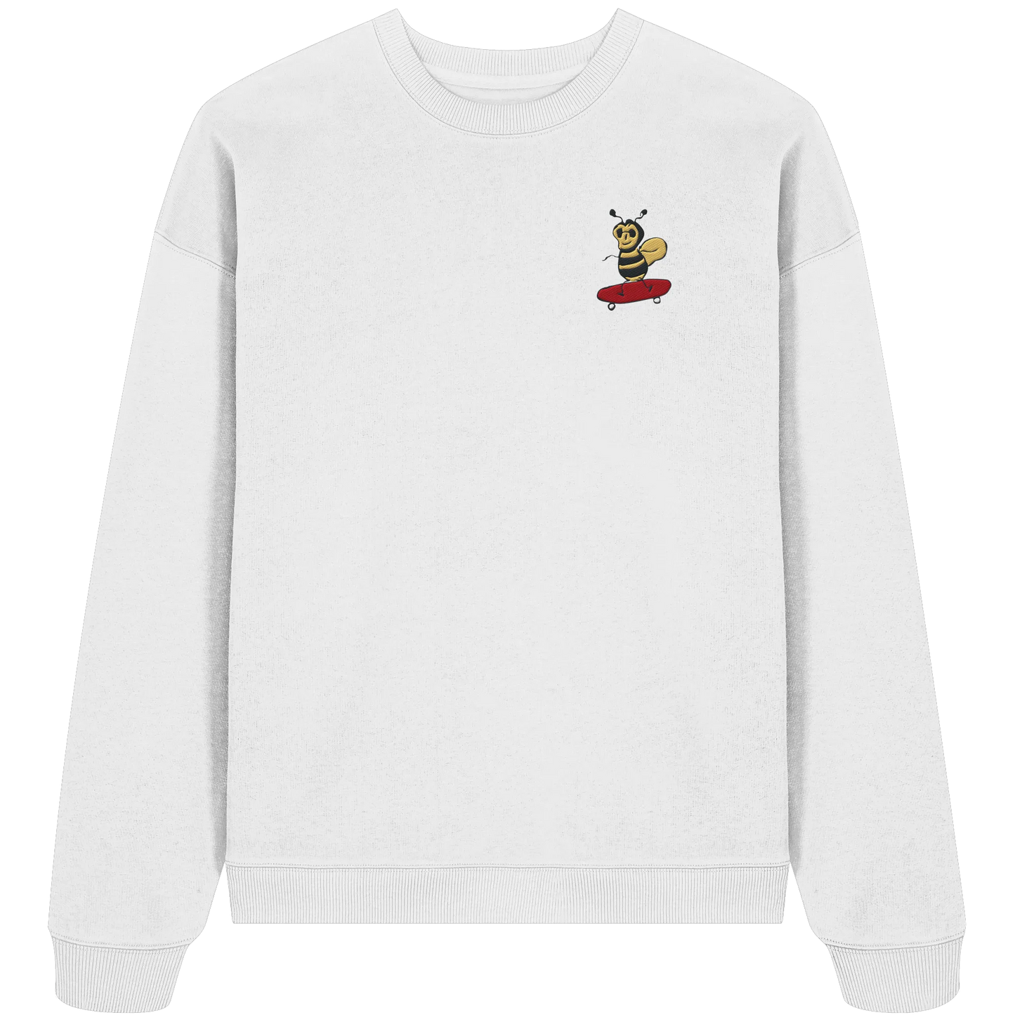 Rolling Bee Embroidered - Organic Oversize Sweatshirt