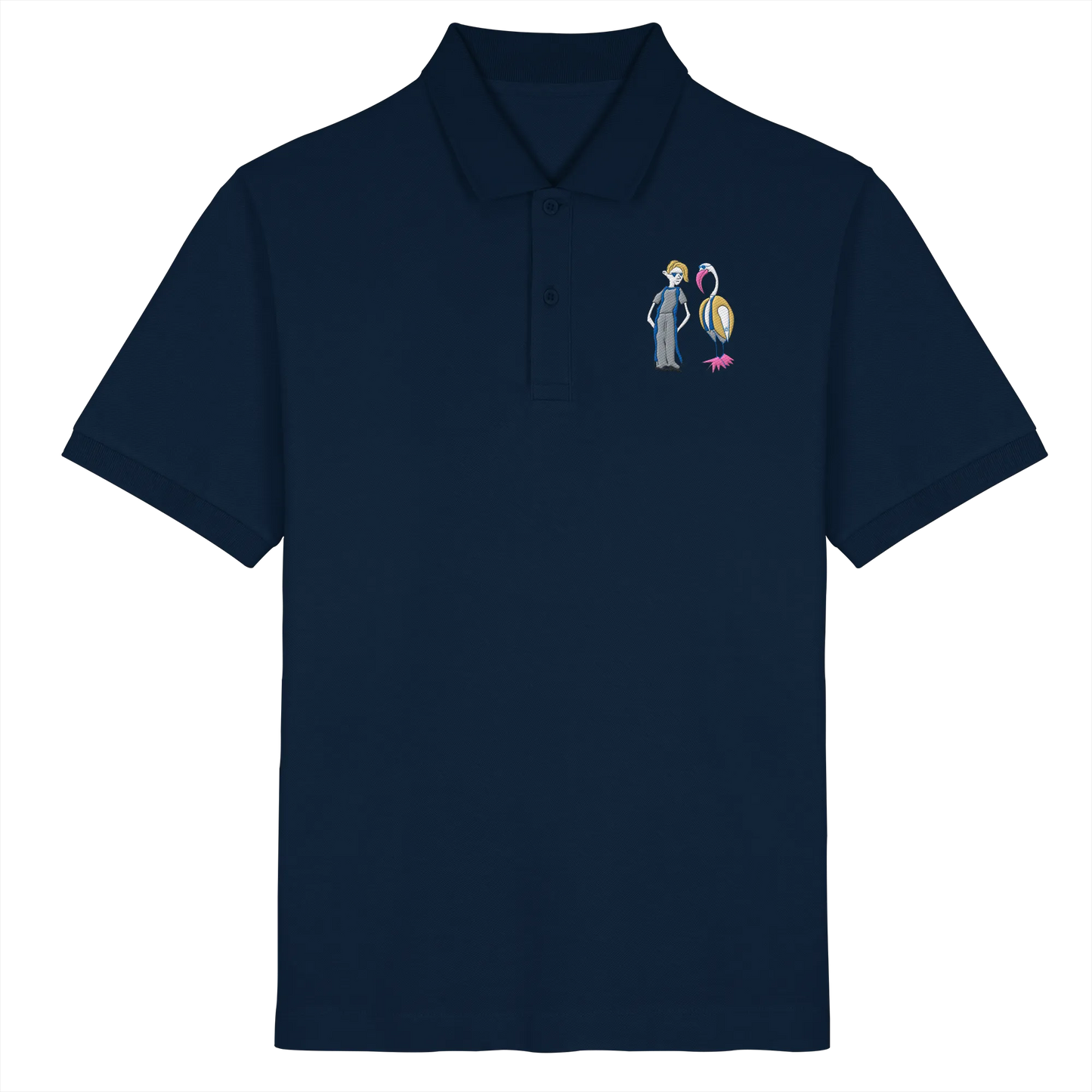 The Boy and the Heron Embroidered - Organic Poloshirt