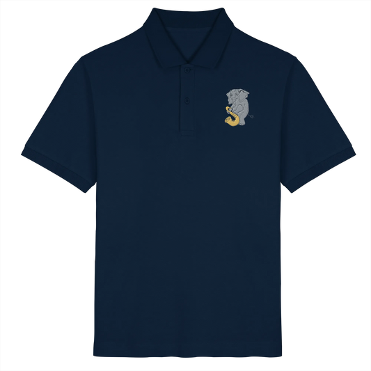 A sad elephant embroidered - Organic Poloshirt