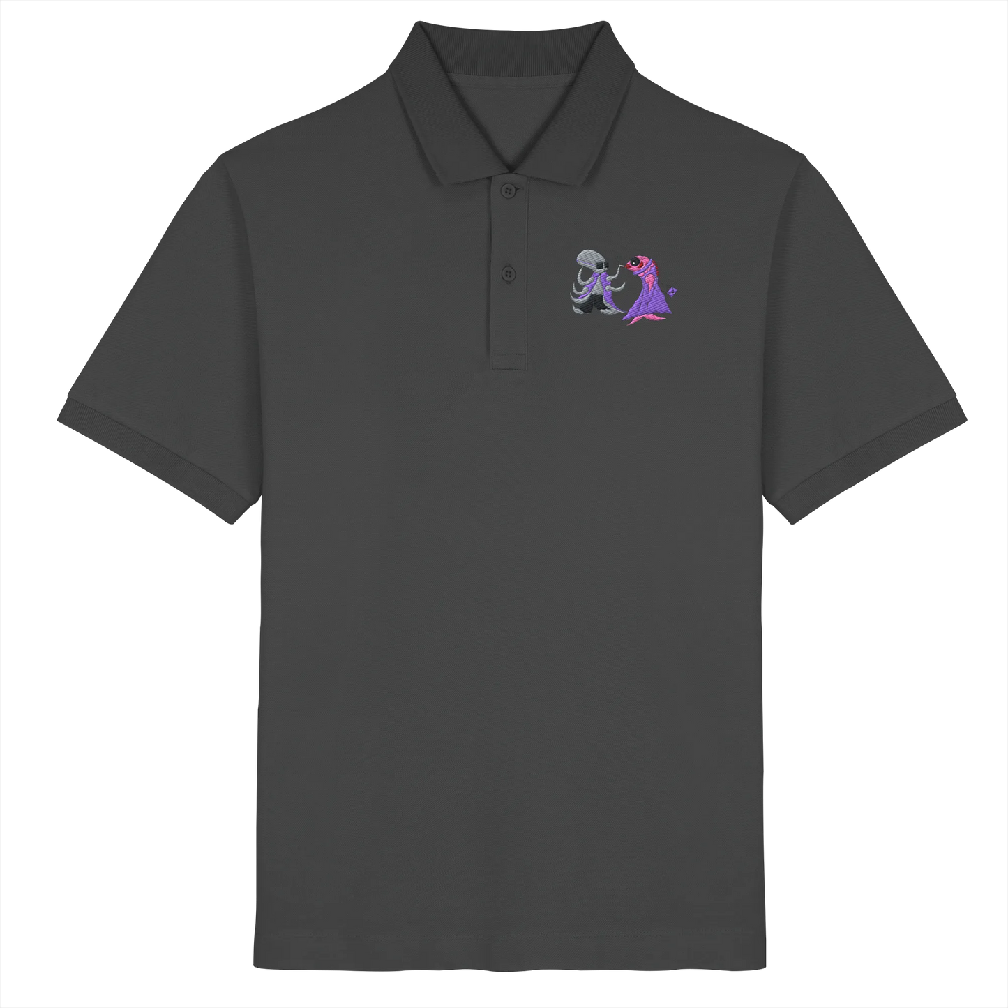 Octopus embroidery - Organic Poloshirt (Stick)