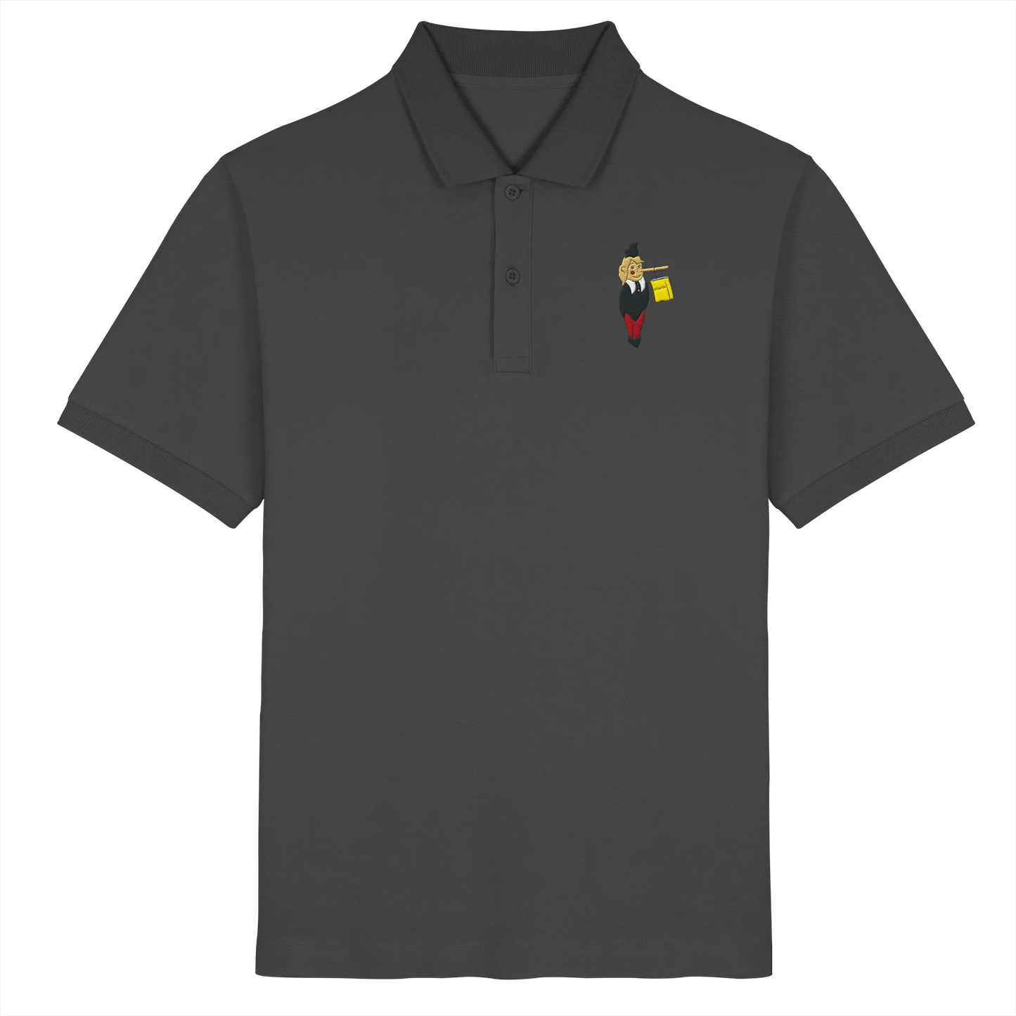 Pinocchio Embroidery - Organic Poloshirt (Stick)