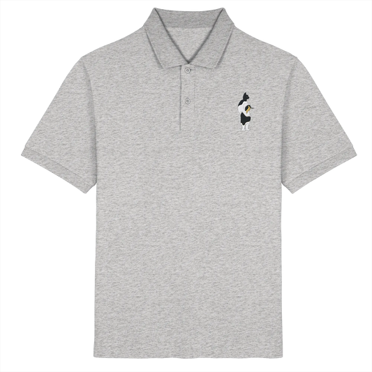 Cat Person Embroidery - Organic Poloshirt (Stick)