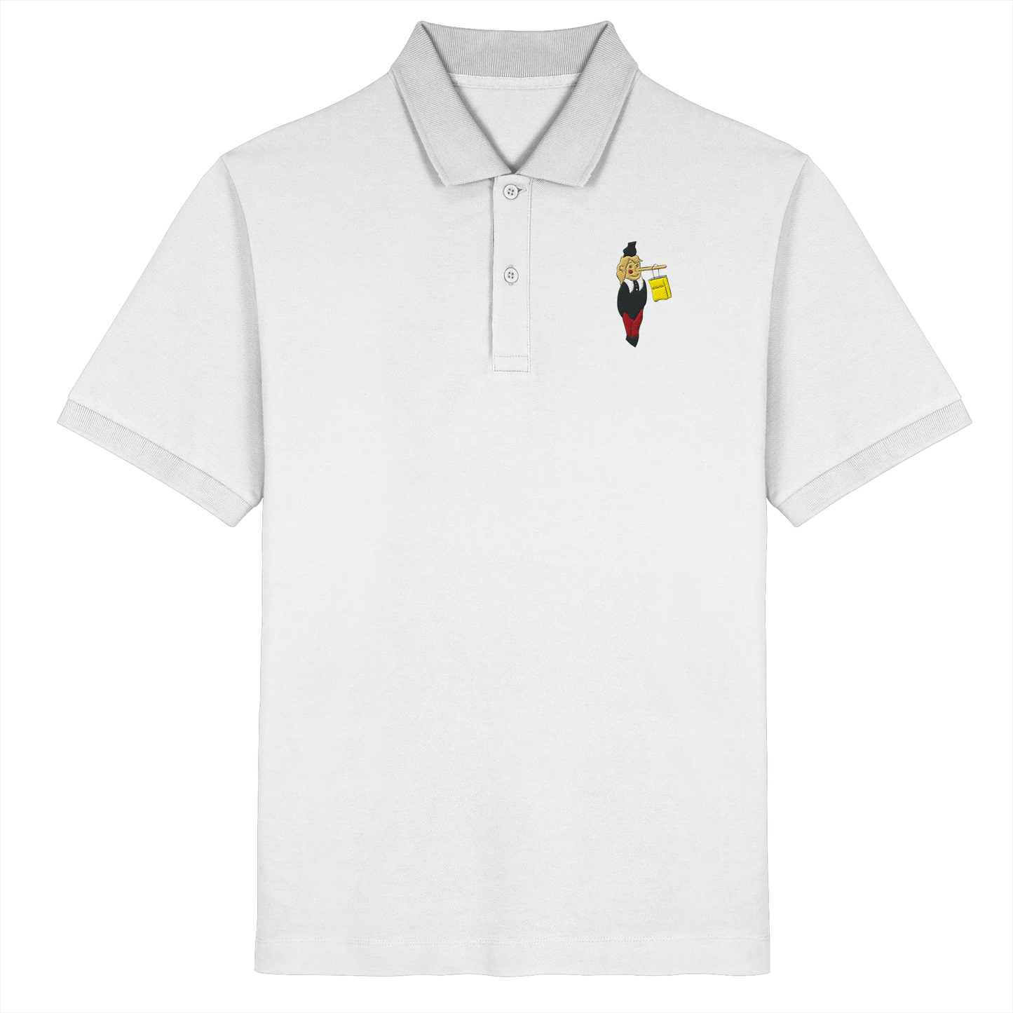 Pinocchio Embroidery - Organic Poloshirt (Stick)