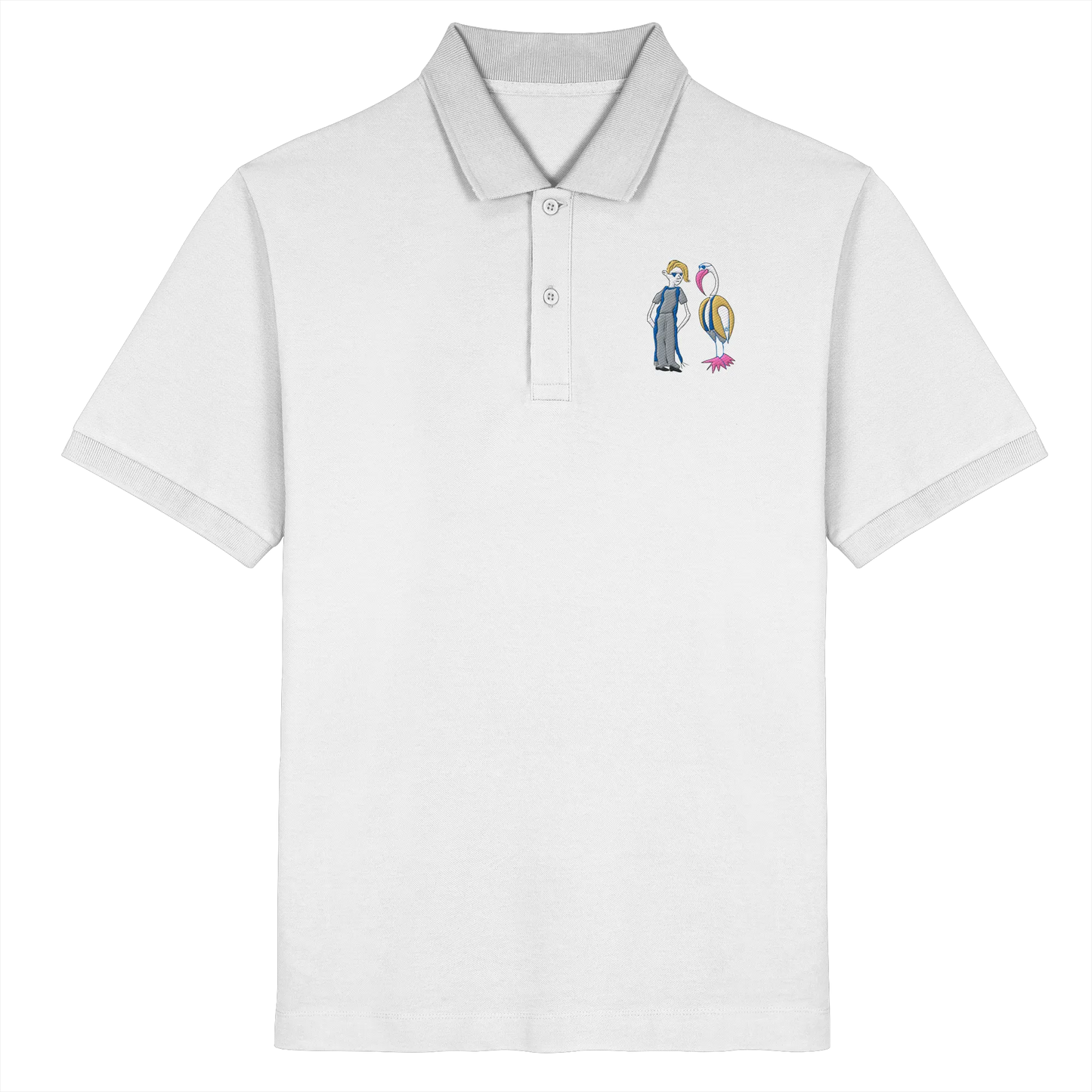 The Boy and the Heron Embroidered - Organic Poloshirt