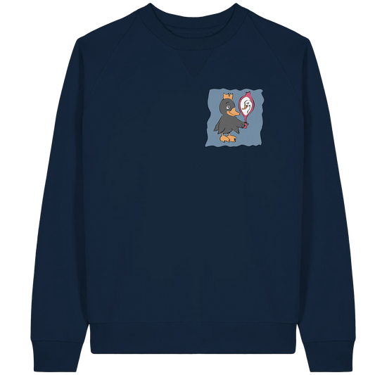 too Narcissist to care - Organic Raglan Sweatshirt