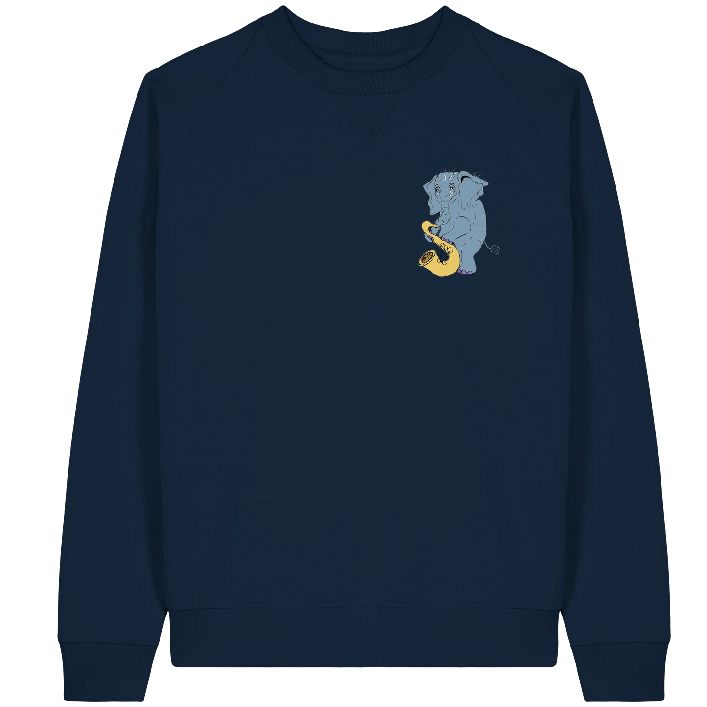 A sad Elephant  - Organic Raglan Sweatshirt
