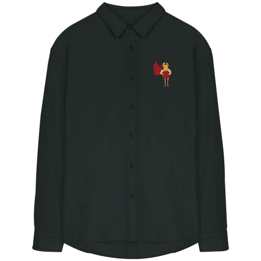 Anger Alchemist Embroidery - Organic Relaxed Button-Up Shirt