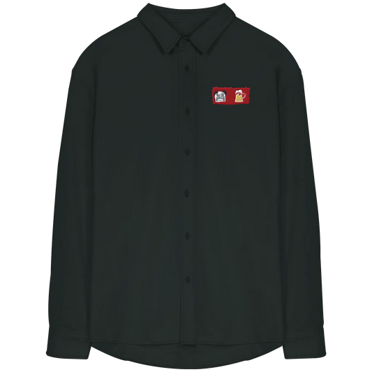 Bark and Brew Embroidery - Organic Relaxed Button-Up Shirt