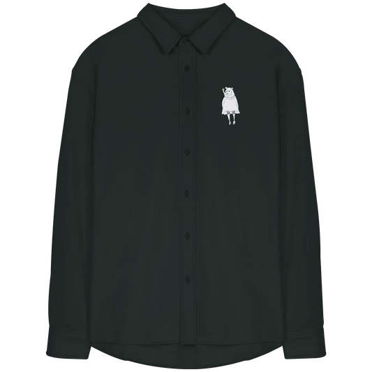 Rhino Embroidery - Organic Relaxed Button-Up Shirt