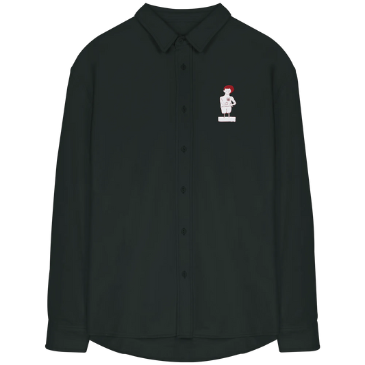 Connecting Embroidery - Organic Relaxed Button-Up Shirt