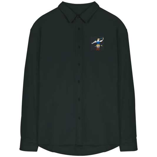 Hercules Embroidery - Organic Relaxed Button-Up Shirt