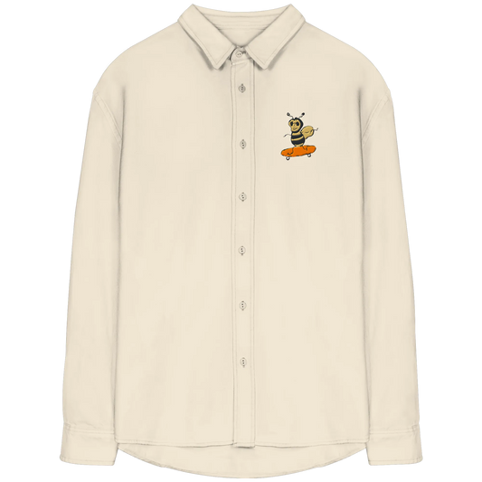 Rolling Bee - Organic Relaxed Button-Up Shirt