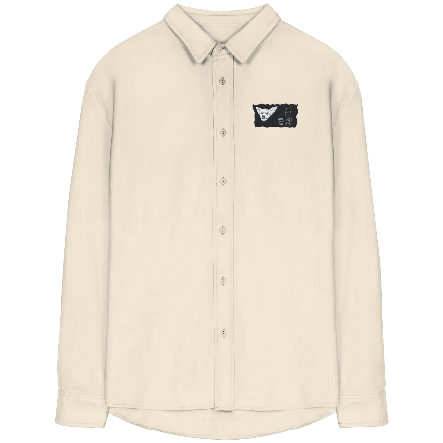 Aragh Sagi Embroidery - Organic Relaxed Button-Up Shirt