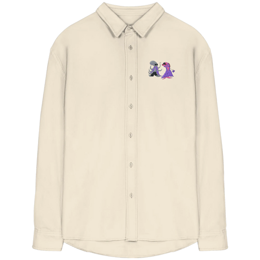 Octopus embroidery - Organic Relaxed Button-Up Shirt