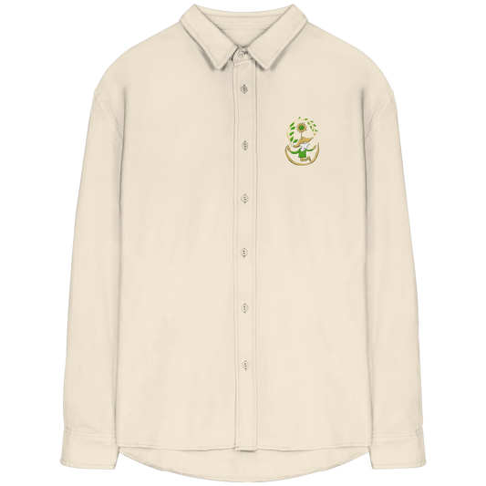 Hooded Hope Embroidered - Organic Relaxed Button-Up Shirt