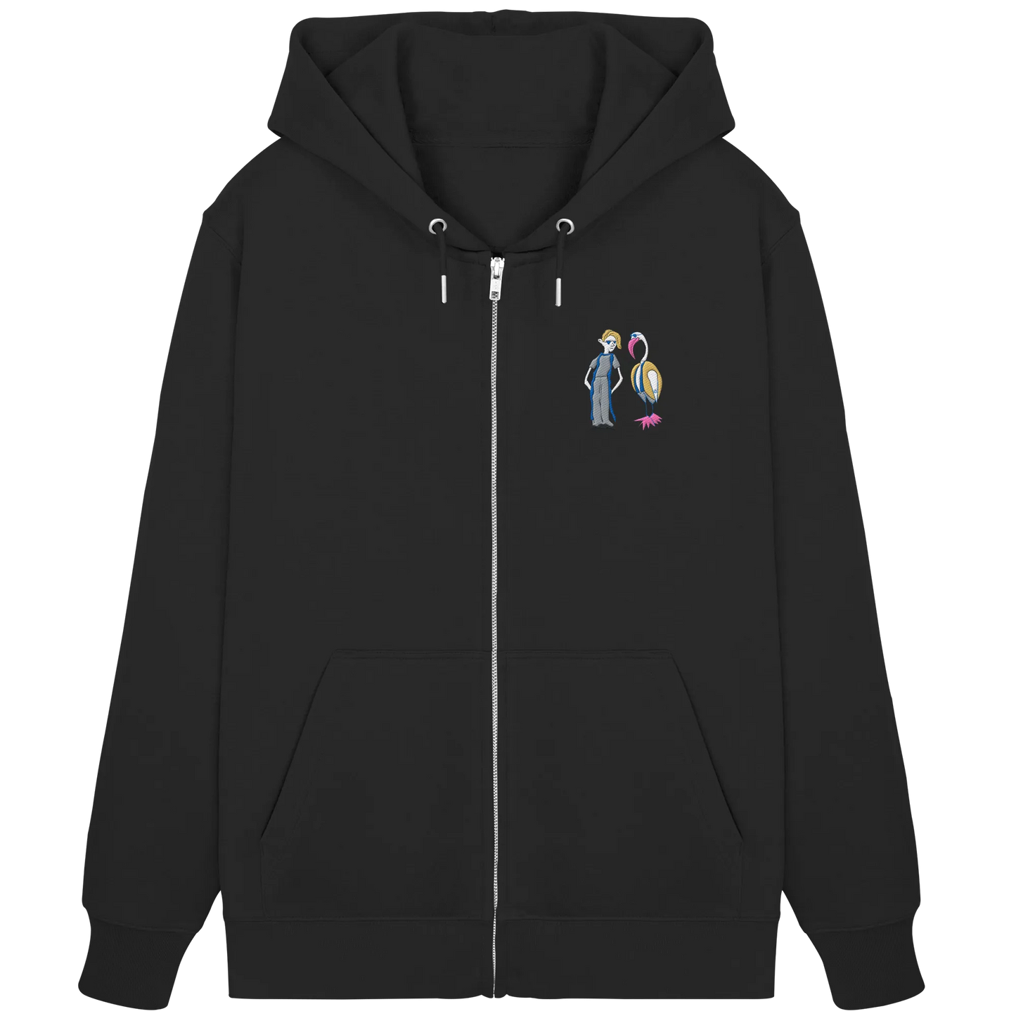 The Boy and the Heron Embroidered - Organic Zipper