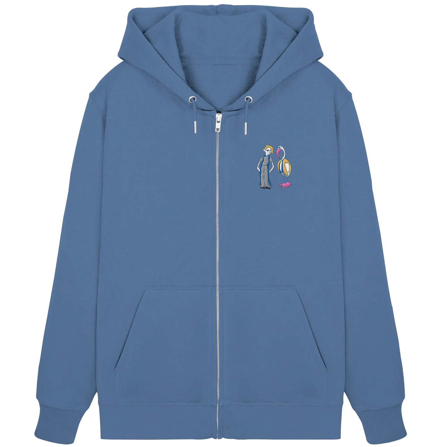 The Boy and the Heron Embroidered - Organic Zipper