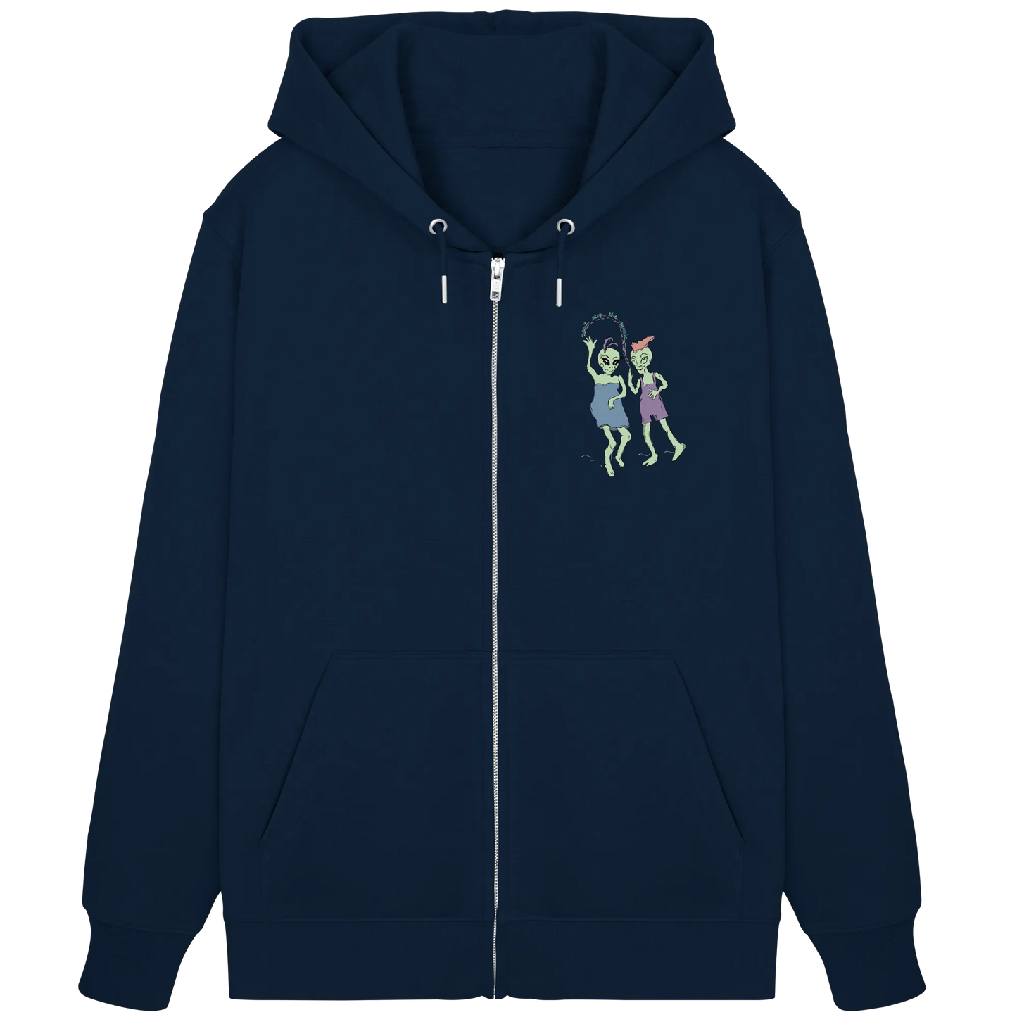 Dancing Aliens! - Organic Zipper