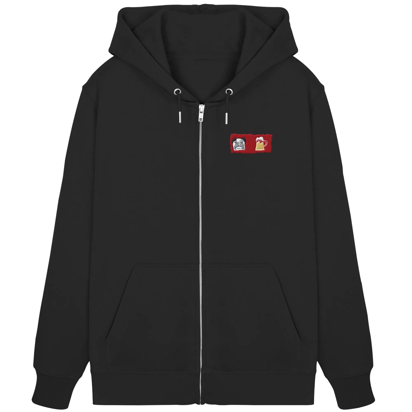 Bark and Brew Embroidery - Organic Zipper (Stick)