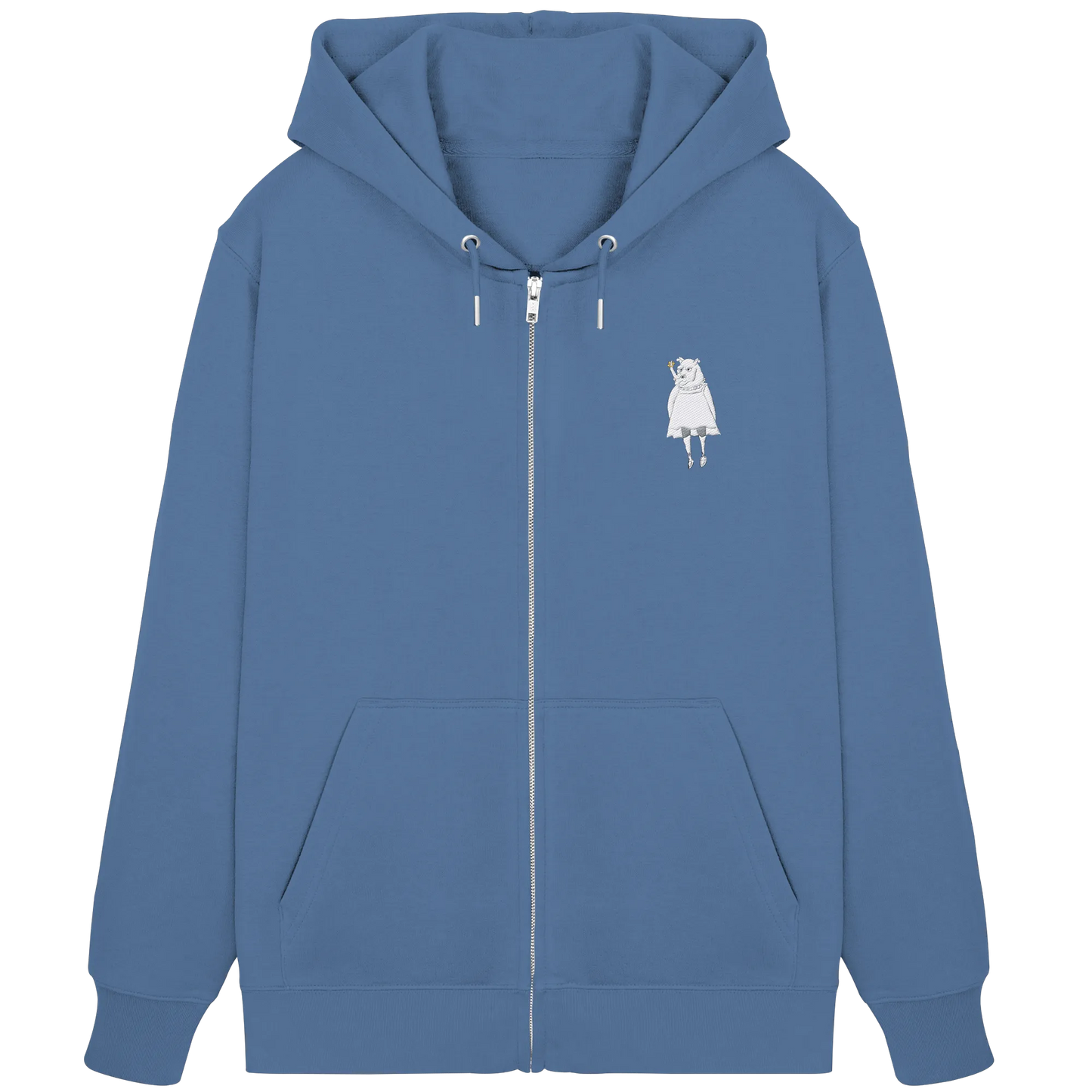 Rhino Embroidery - Organic Zipper (Stick)