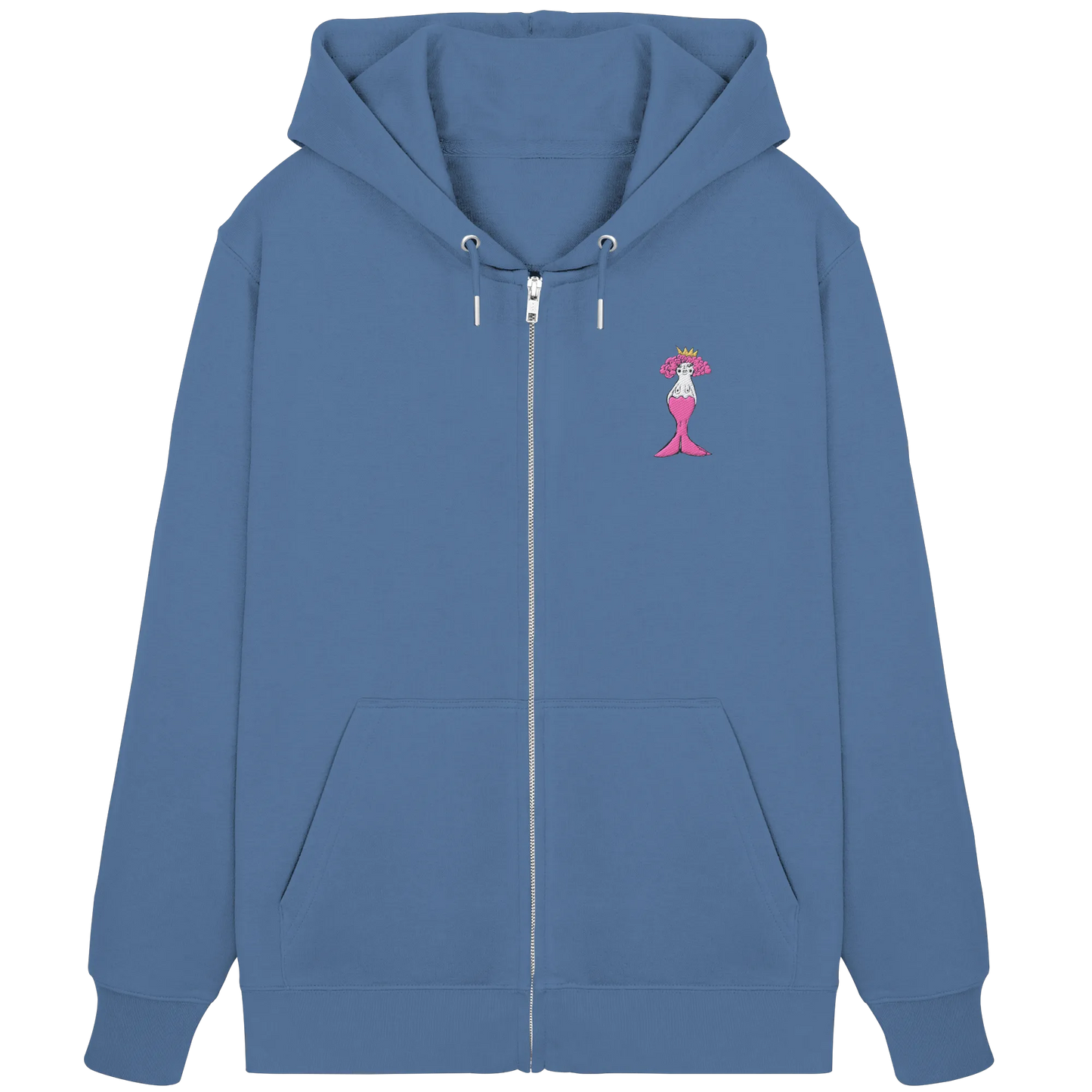 Mermaid Embroidery - Organic Zipper (Stick)