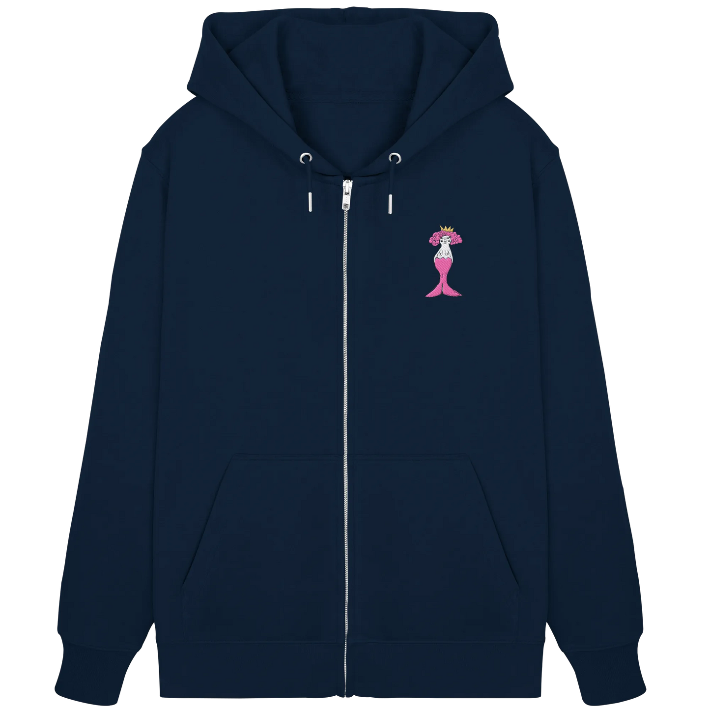 Mermaid Embroidery - Organic Zipper (Stick)