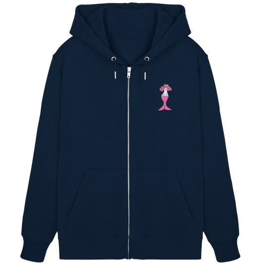 Mermaid Embroidery - Organic Zipper (Stick)