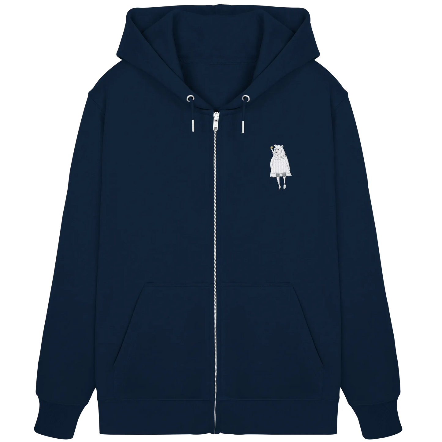 Rhino Embroidery - Organic Zipper (Stick)